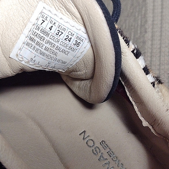 Mark Nason Animal Print Leopard Zebra Hair Calf Trainer Shoes - Picture 10 of 15